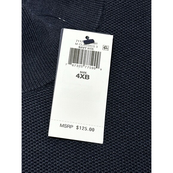 Polo Ralph Lauren 4XB Navy Quarter Zip Mock Neck Sweater Men’s Pullover NEW NWT - Picture 7 of 10